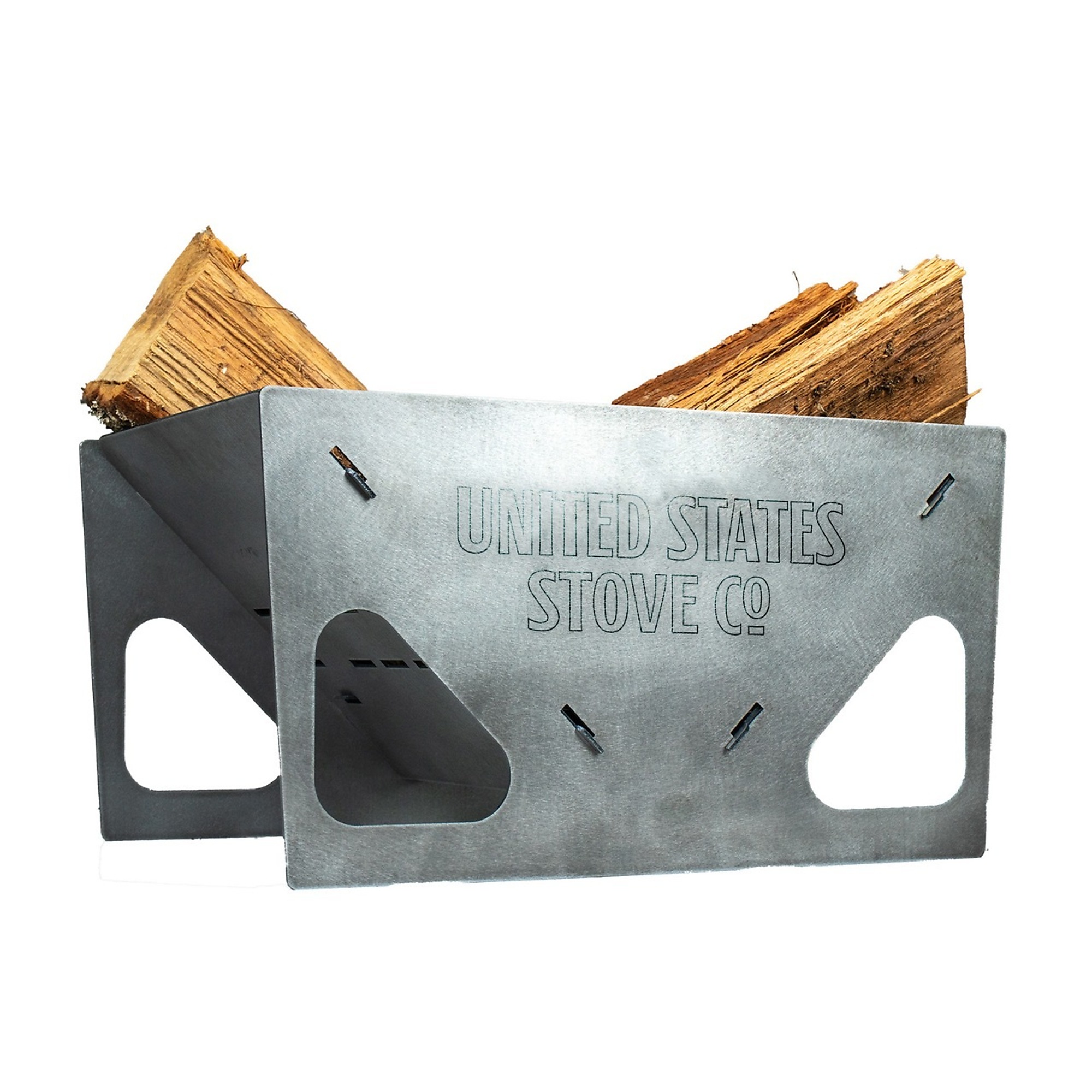 US Stove Collapsible Fire Pit — 11in. x 15in. x 20in., 12-Ga. Steel, Medium, Model# US15VP